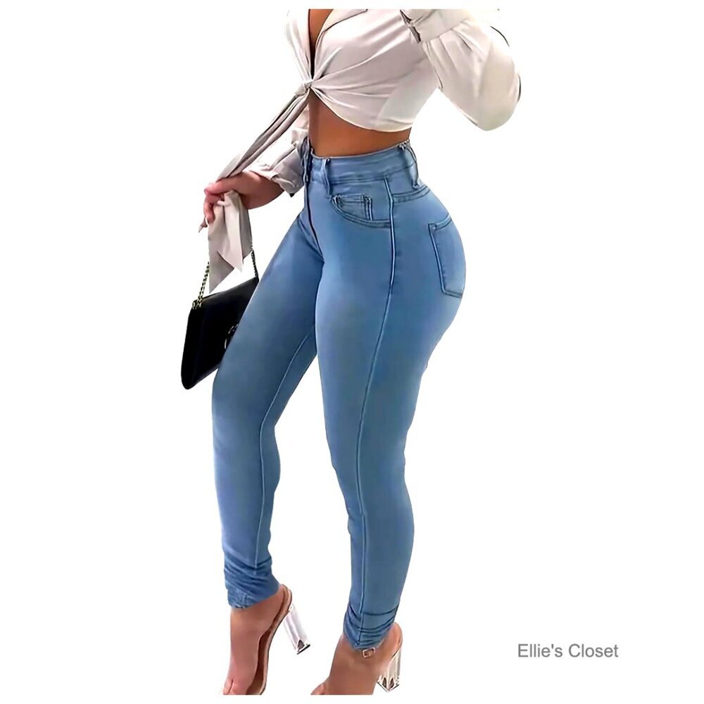 High Waist Stretch Butt Lifting Skinny Jeans